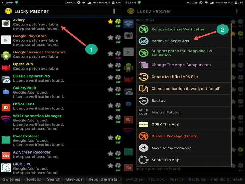 Tính Năng Nổi Bật Của Lucky Patcher APK 